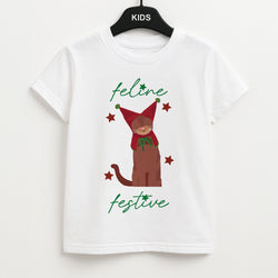 Feline Festive  Unisex Kids T-Shirt