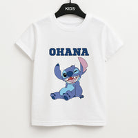 Blue Alien Ohana Kids T-Shirt