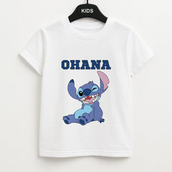 Blue Alien Ohana Unisex Kids T-Shirt