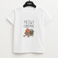 Meowy Christmas Kids T-Shirt