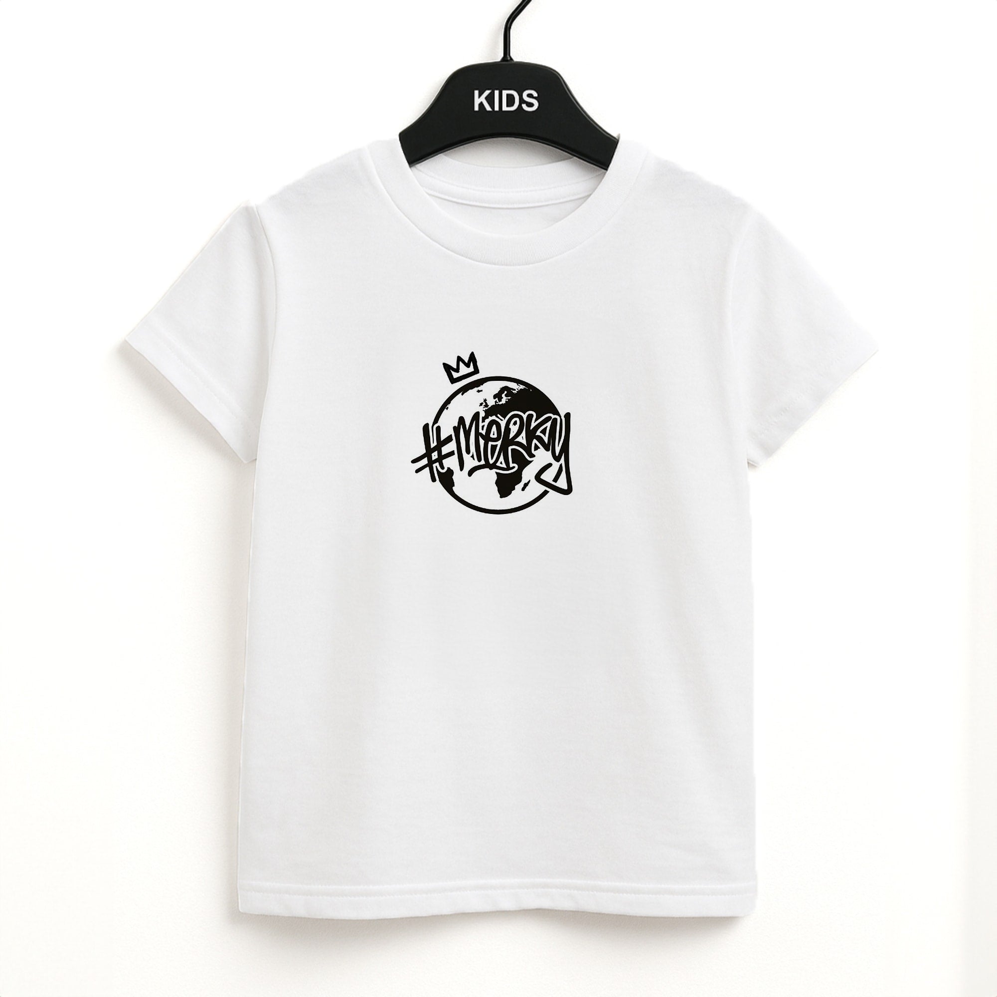 Hashtag Merky Globe Unisex Kids T-Shirt