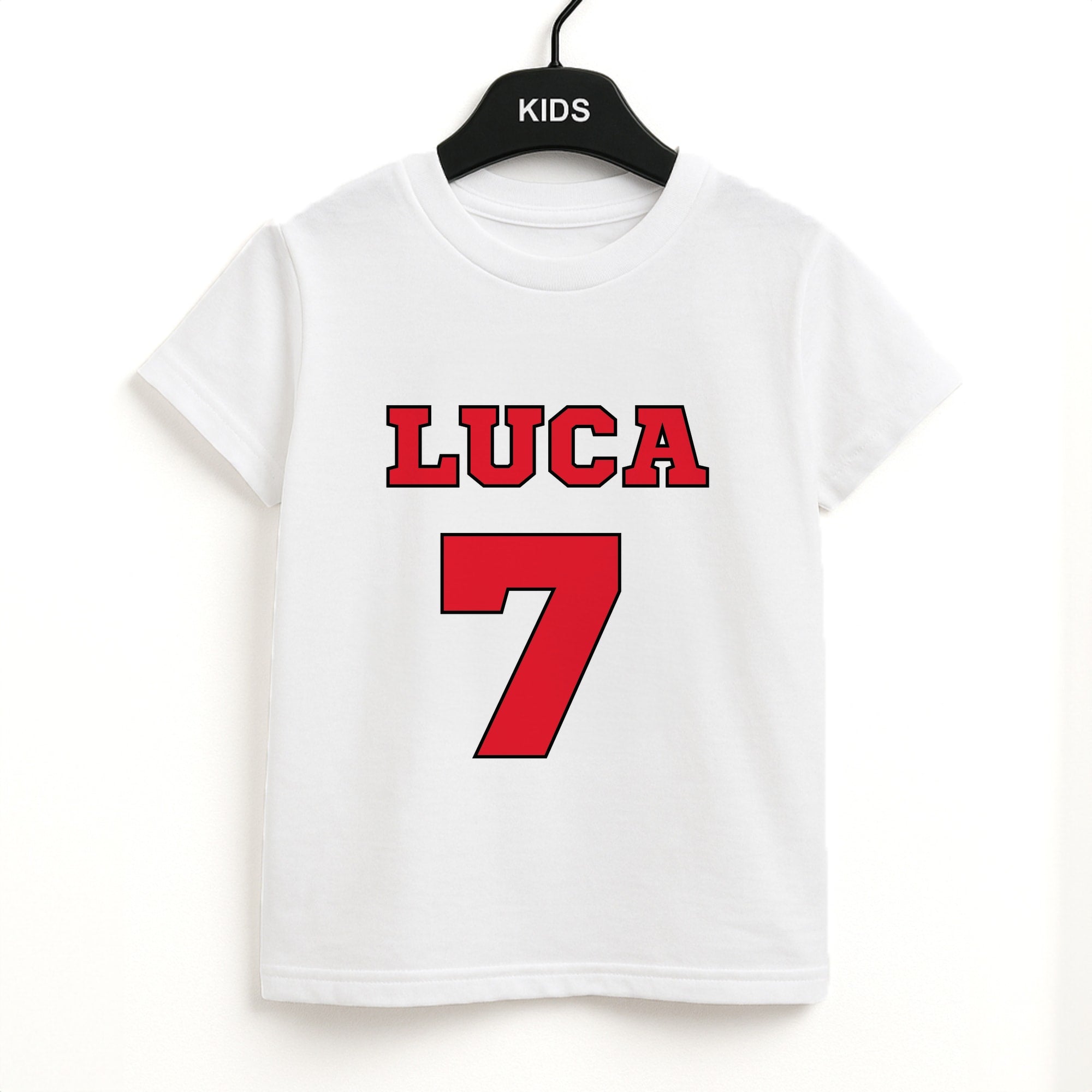 Red - Personalised Football   Kids T-Shirt