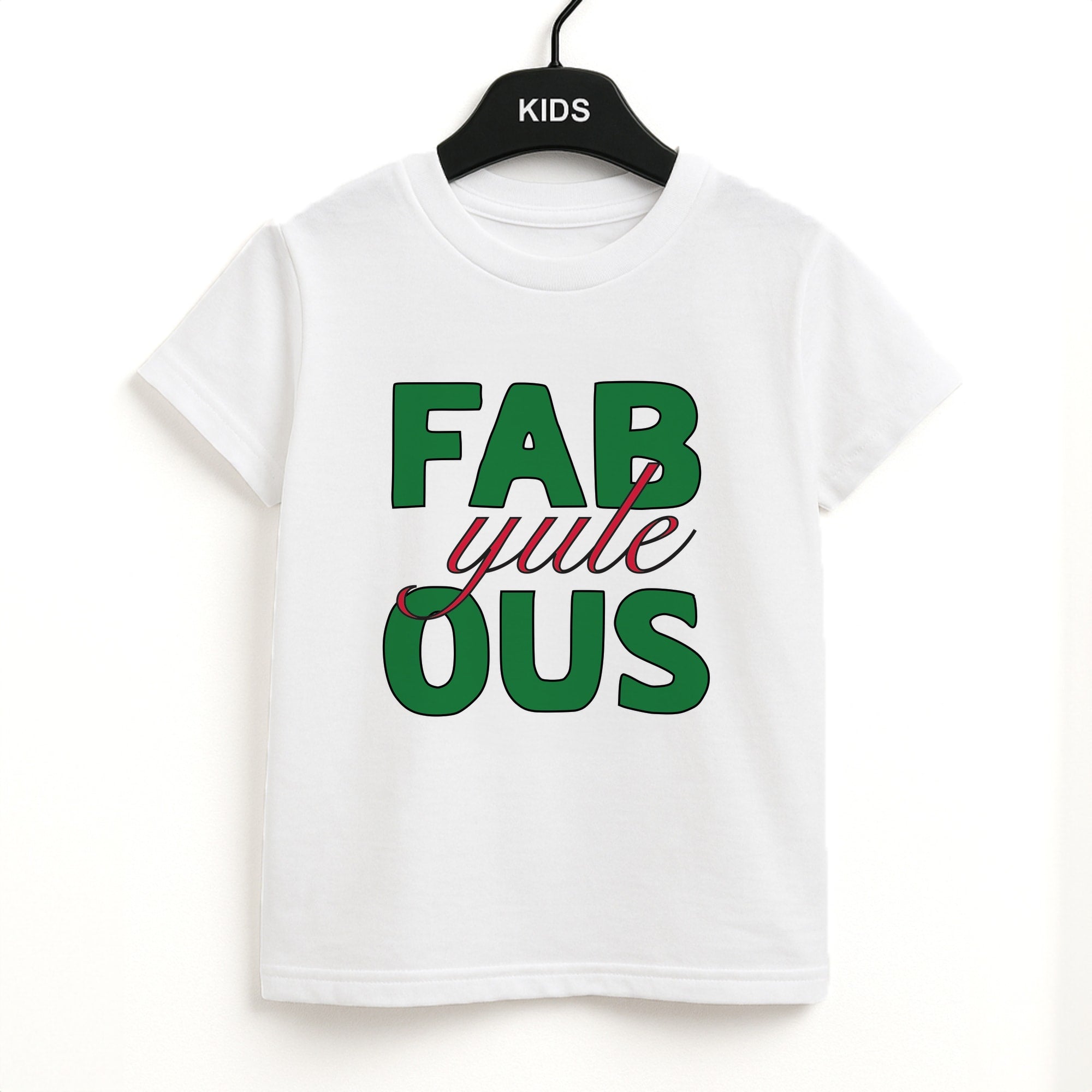 Fab-Yule-Ous Red - Christmas Puns Unisex Kids T-Shirt