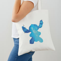 Watercolour Blue Alien Disney Tote Bag