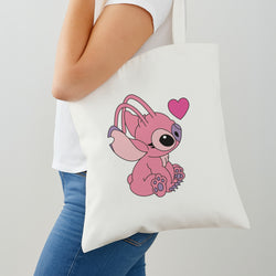 Love Heart Pattern - Pink Alien Shoulder Bag