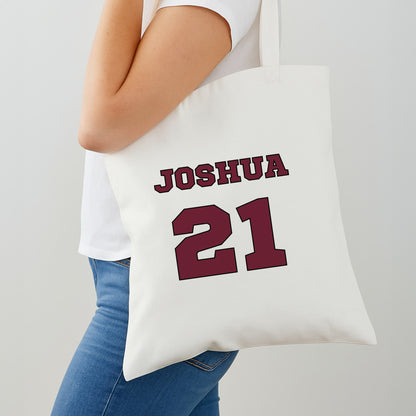 Burgundy - Personalised Football Shoulder Bag