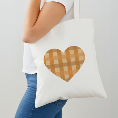 Orange Plaid Pattern- Autumn Shoulder Bag