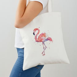 Watercolour Flamingo Painting Shoulder Bag