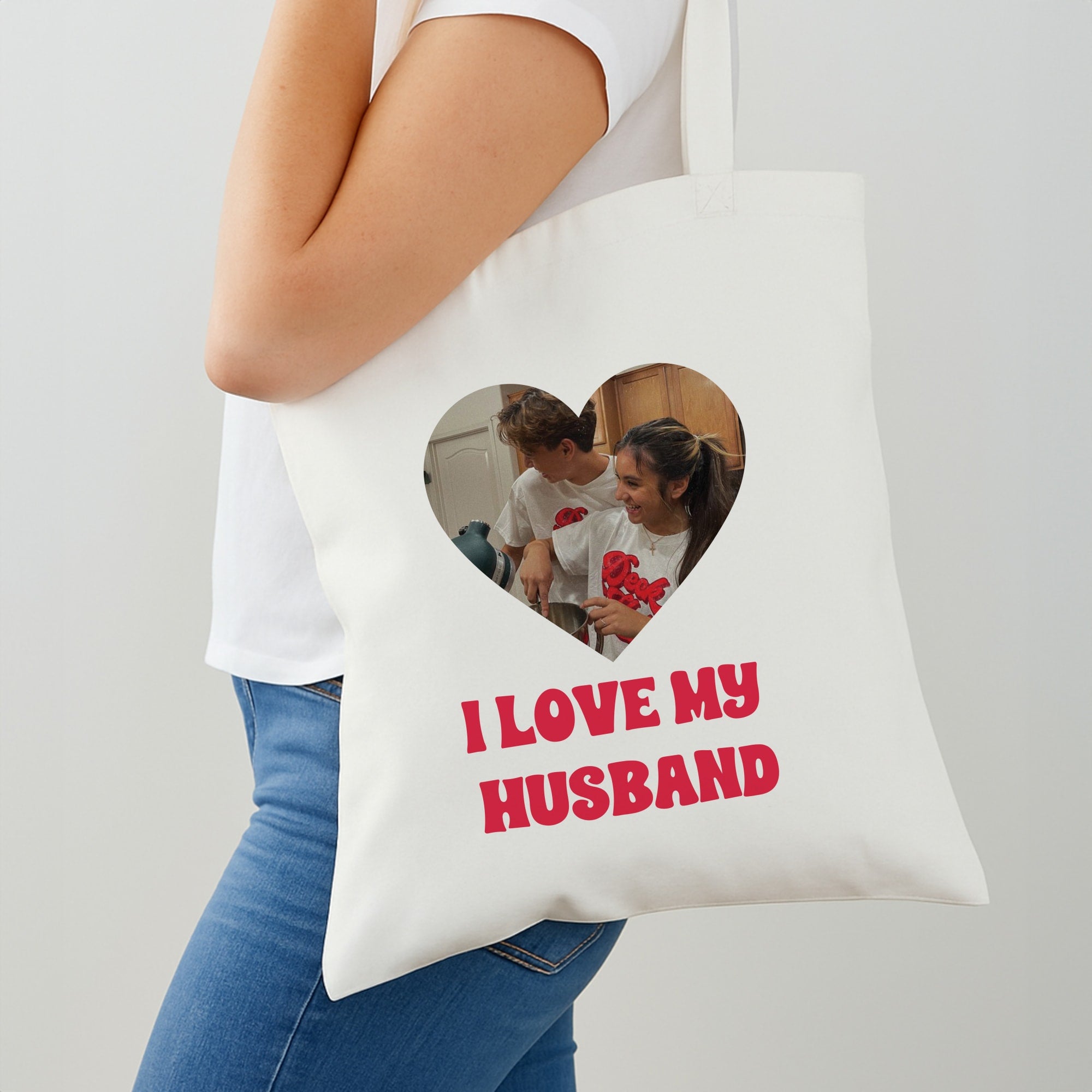 I Love My Husband - Personalised Couples Shoulder Bag