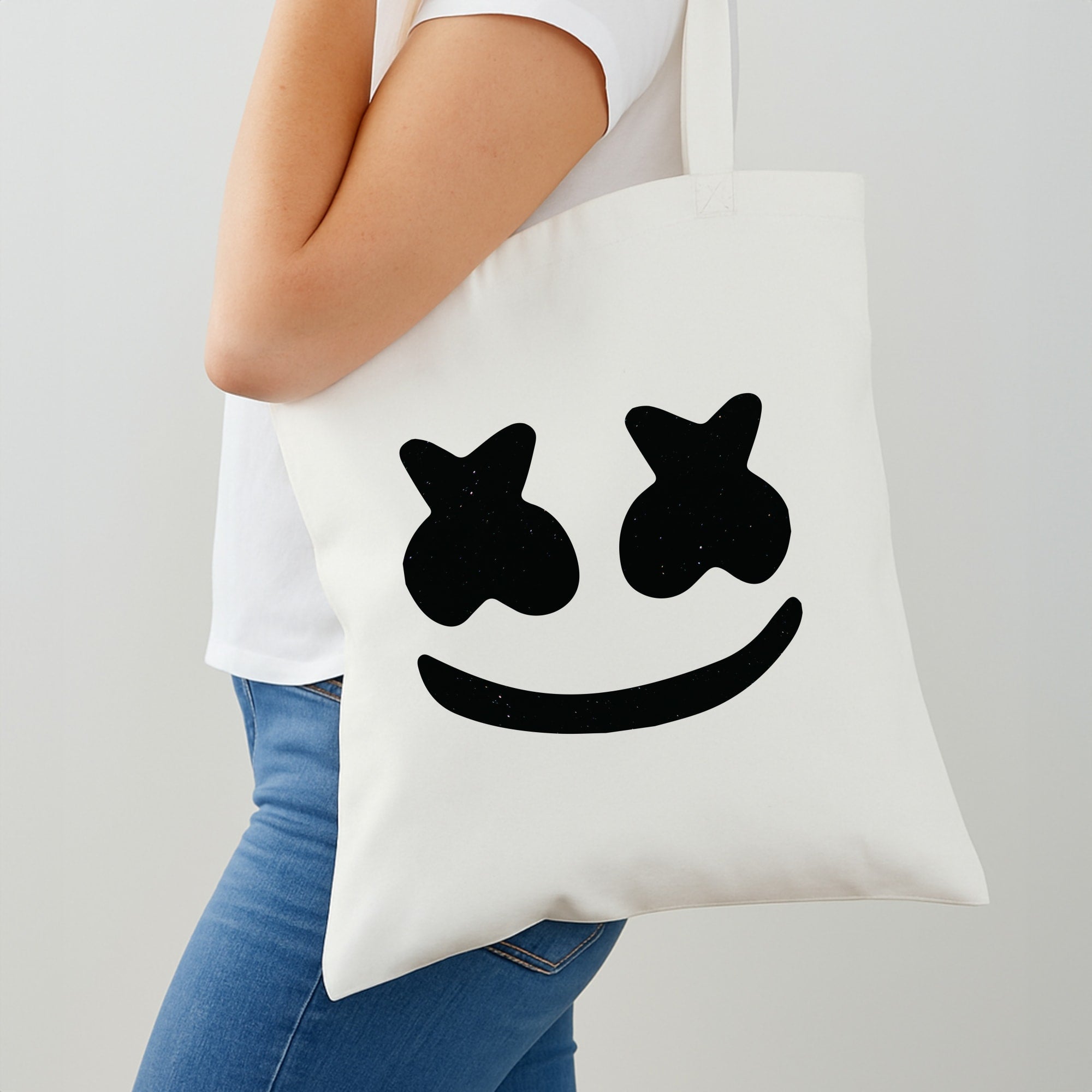 Black And White Helmet In Space  Shoulder Bag
