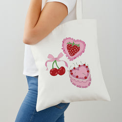 Cherries, Strawberries And Cake - Valentine's Day Shoulder Bag