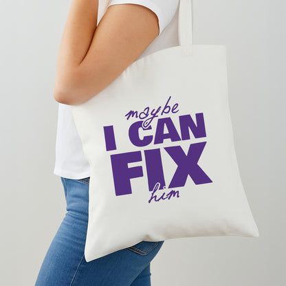Maybe I Can Fix Him Purple Shoulder Bag