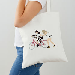 David Riding A Bike Shoulder Bag