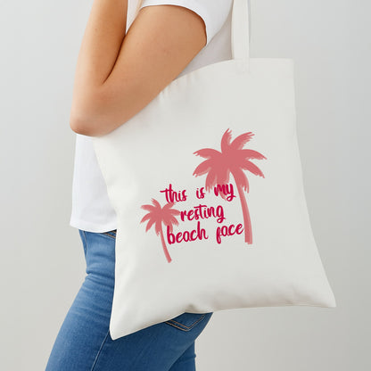 This Is My Resting Beach Face - Summer Quotes Shoulder Bag