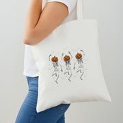 Dancing Pumpkin Skeletons Tote Bag 2