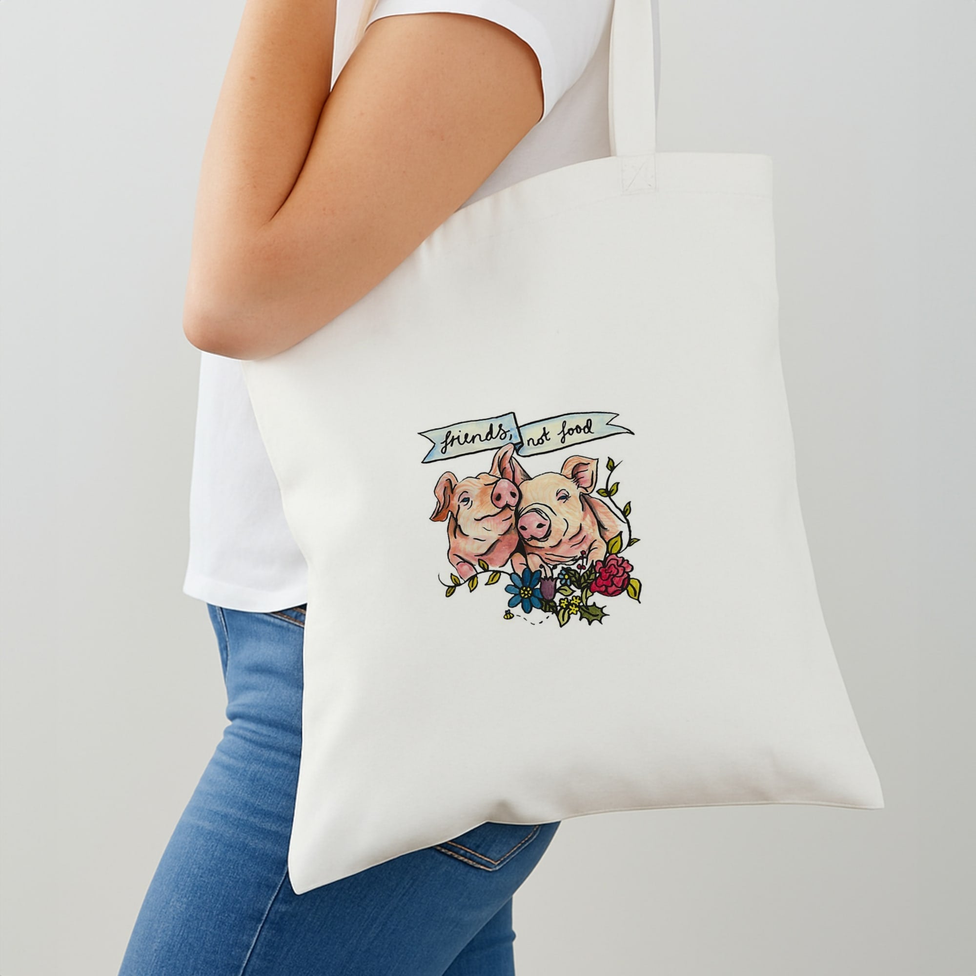 Friends Not Food - Vegan Shoulder Bag