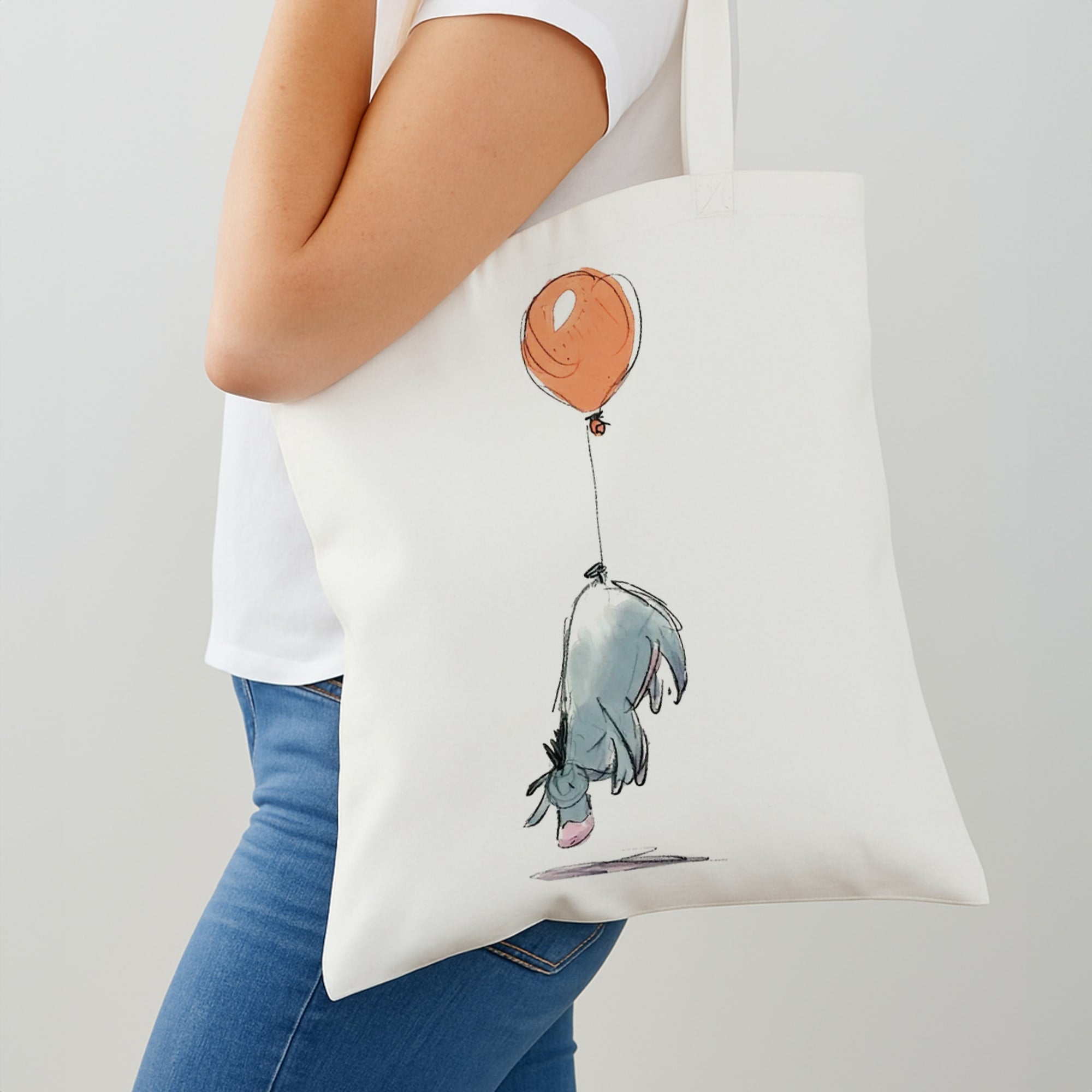 Donkey And His Balloon Tote Bag