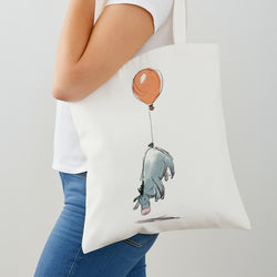 Donkey And His Balloon Tote Bag