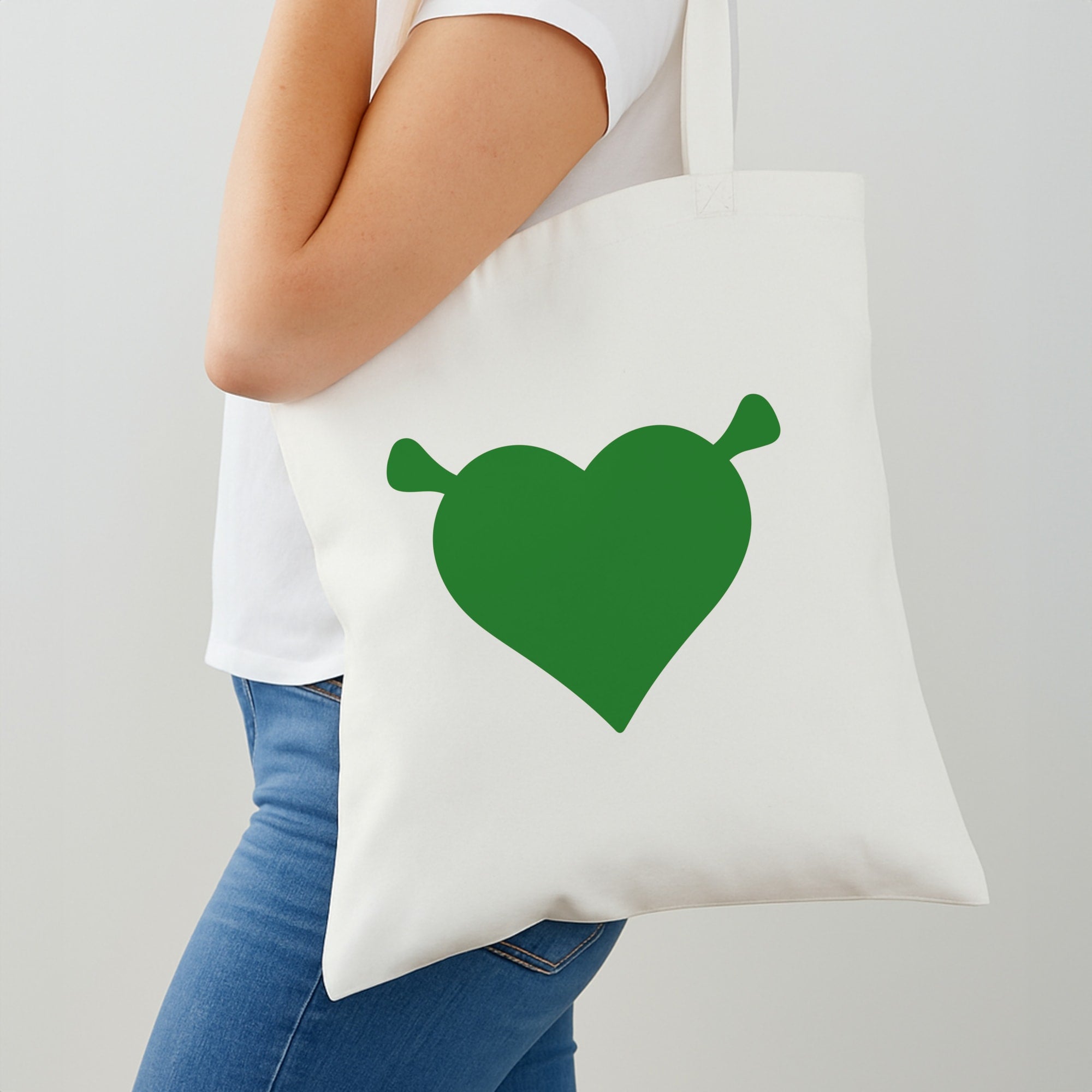 Green Ogre Heart Tote Bag