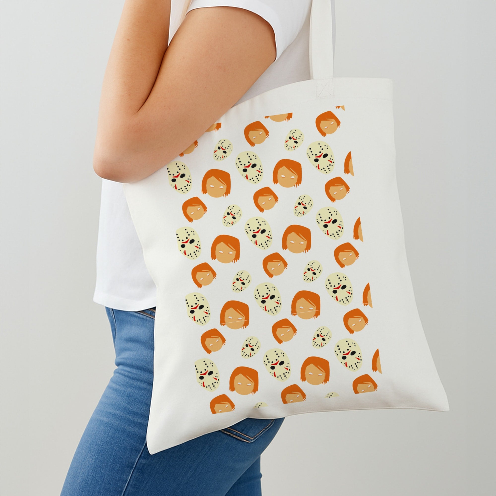 Chucky And Jason Pattern - Halloween Shoulder Bag
