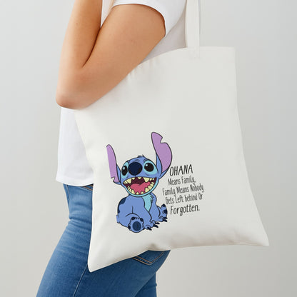 Ohana Means Family - Blue Alien Shoulder Bag