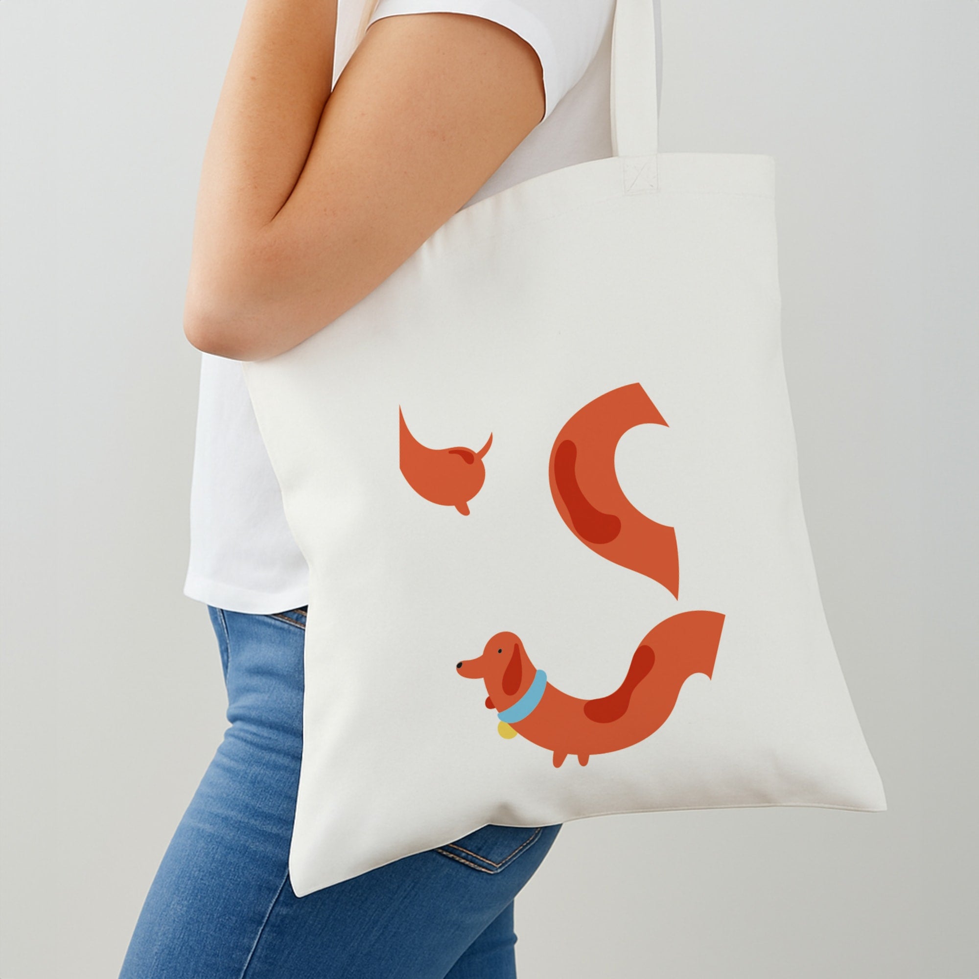 Sausage dog wrapped round - Dachshunds Shoulder Bag