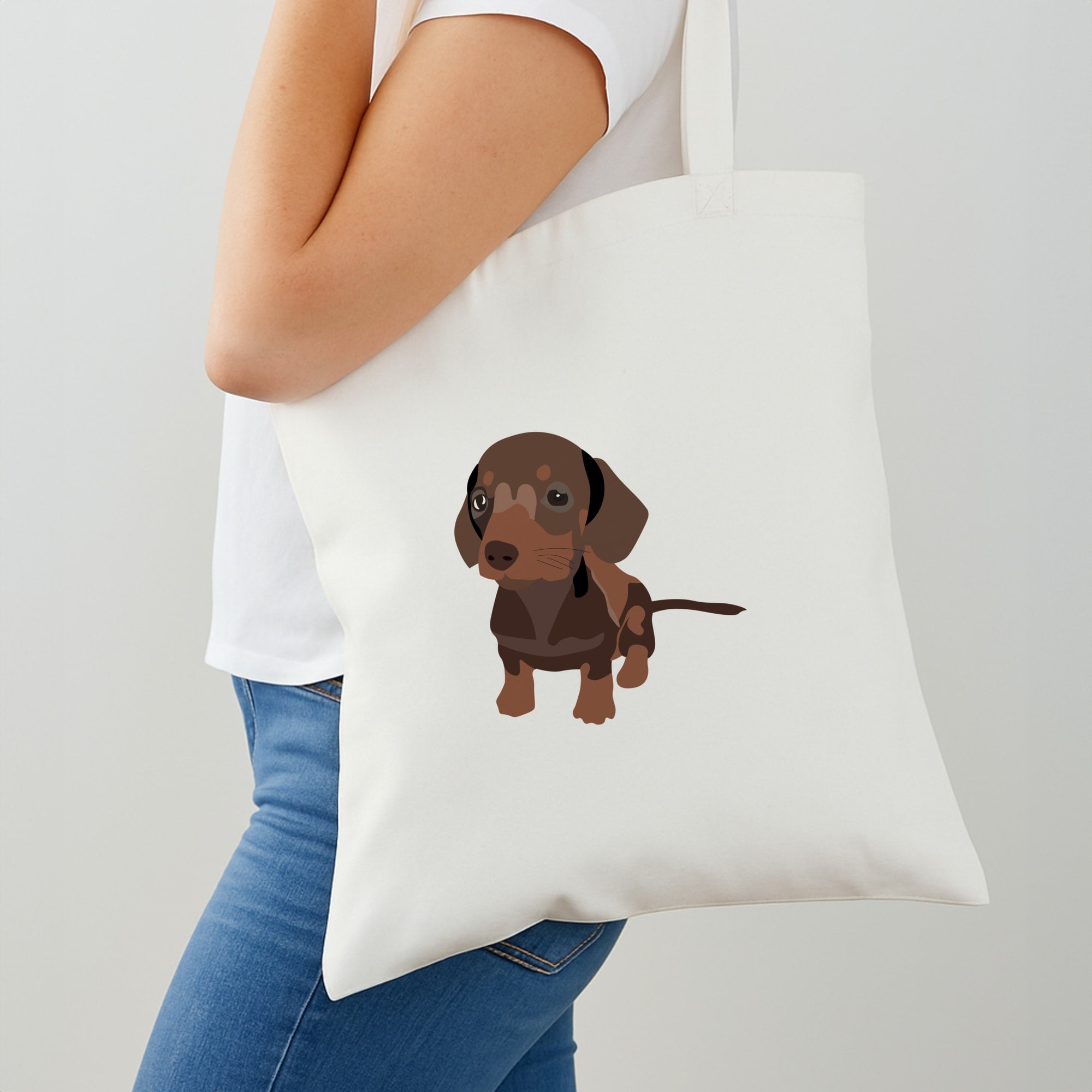 Brown - Dachshunds Shoulder Bag