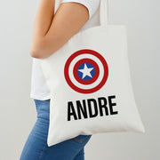 Captain America - Personalised Superhero Comic Tote Bag 2