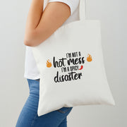 I'm A Spicy Disaster - Funny Quotes Tote Bag 2