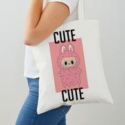 Cute Pink Monster Tote Bag 2