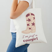 I'm Just A Cowgirl Tote Bag 2