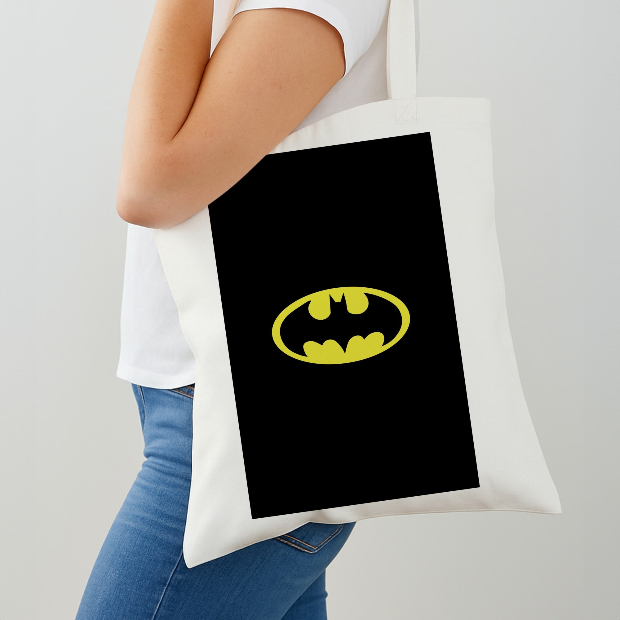 Black Bat Superhero Logo Shoulder Bag
