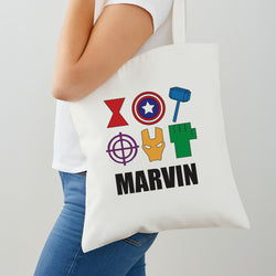 Icon Pattern - Personalised Superhero Comic Shoulder Bag