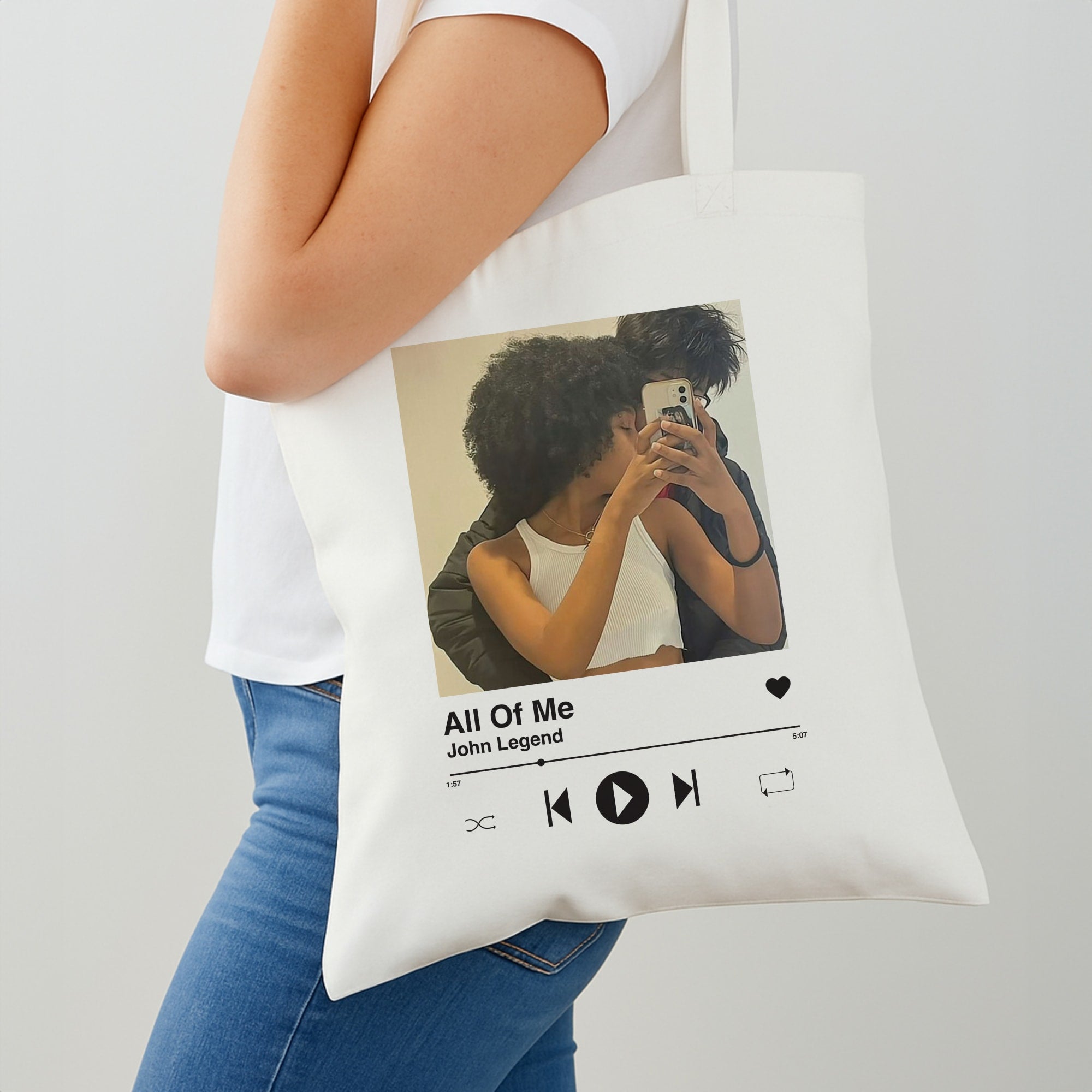 Album Cover - Personalised Couples Shoulder Bag