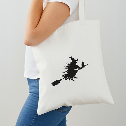 Witch And Cat - Halloween Shoulder Bag