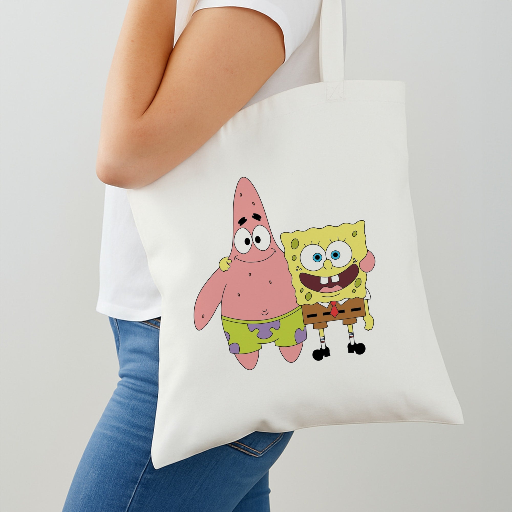 Patrick And Sponge Tote Bag