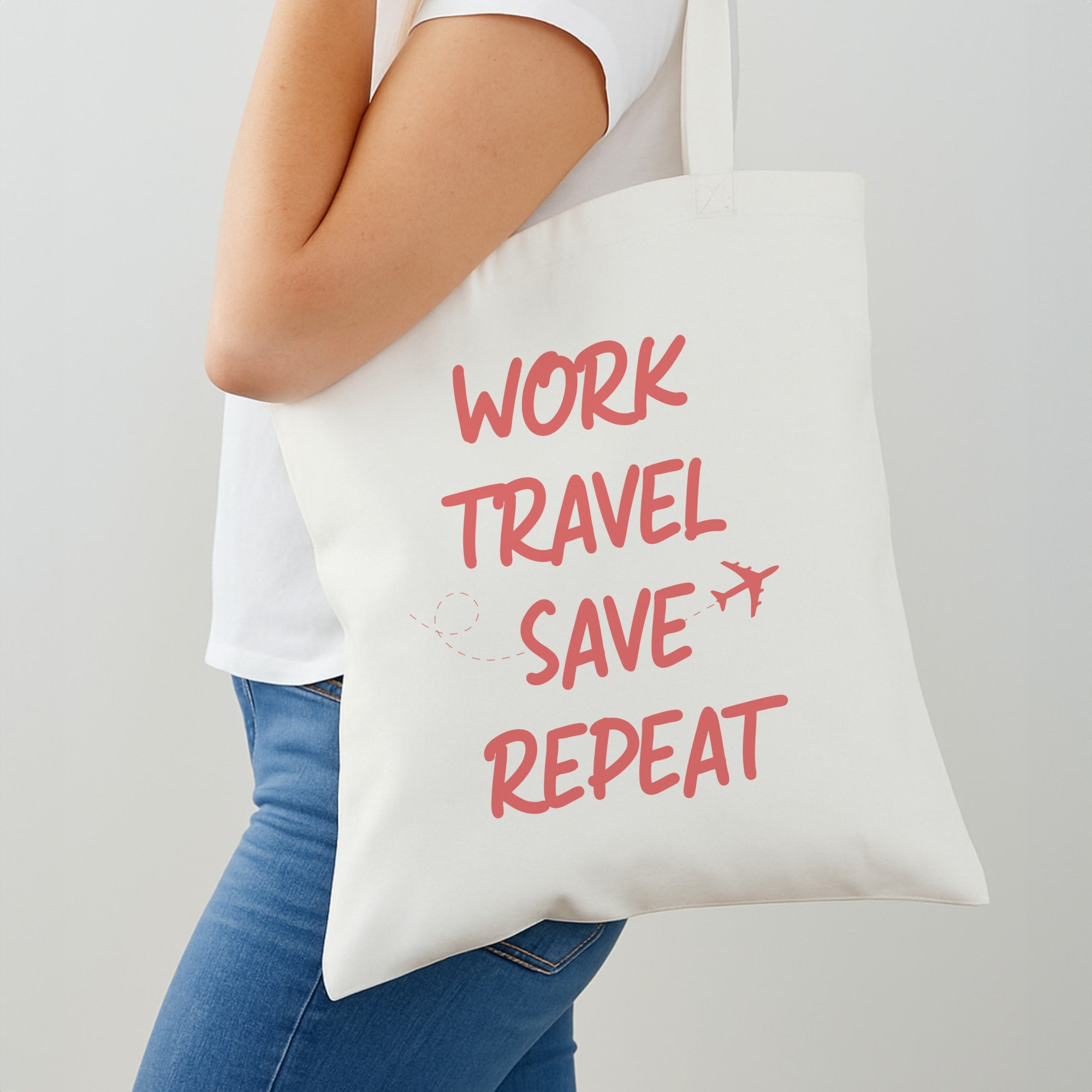 Work Travel Save Repeat - Travel Shoulder Bag