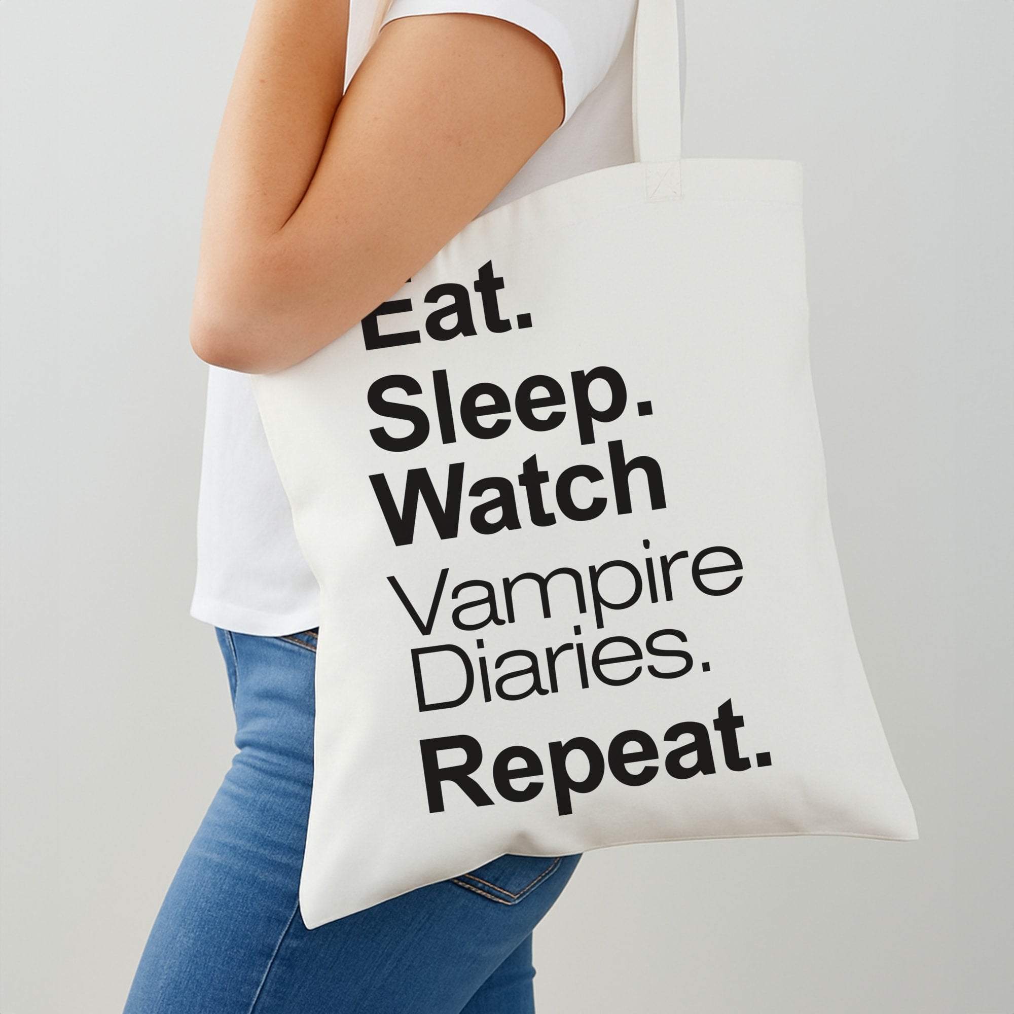 Eat Sleep Watch VPD Repeat Tote Bag