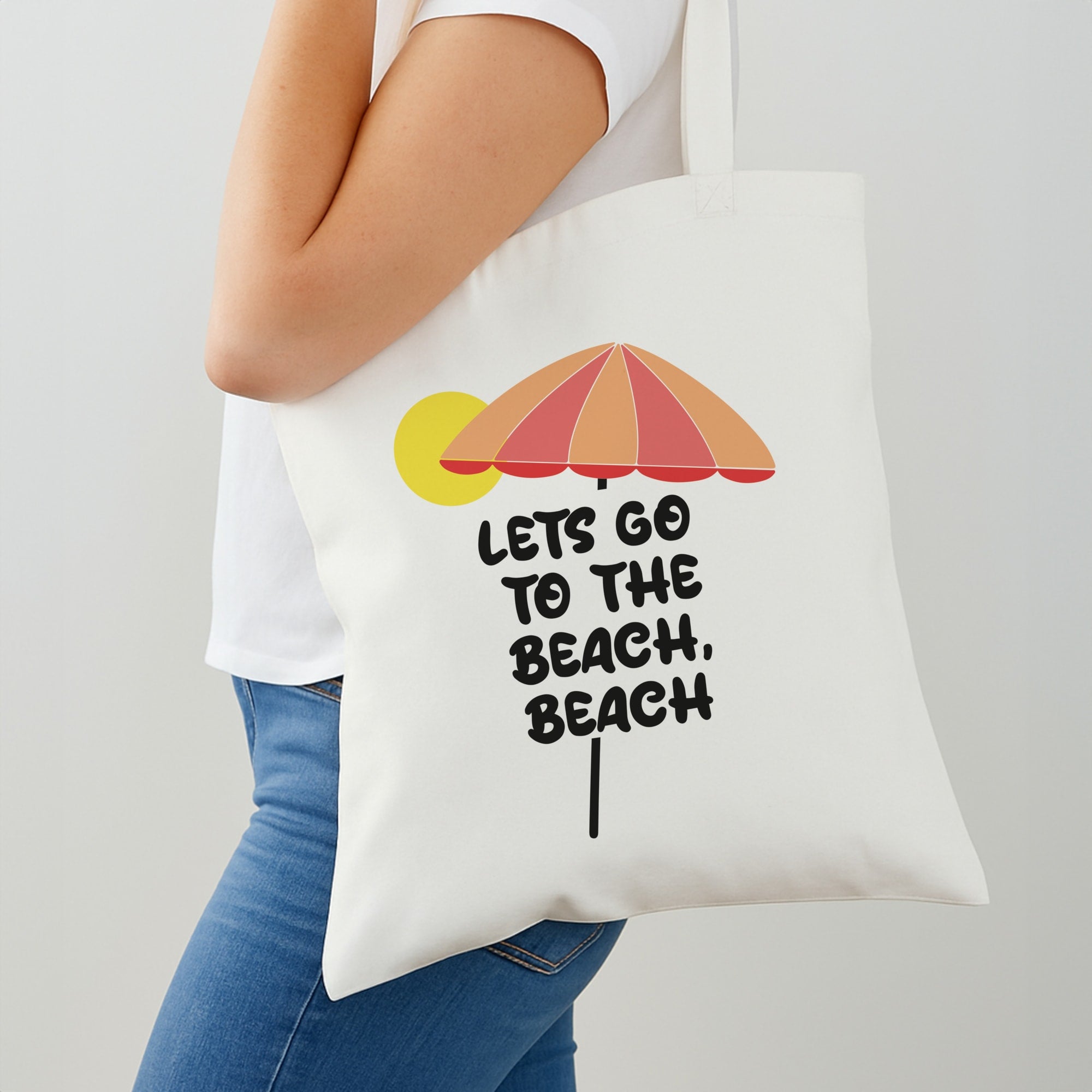 Lets Go To The Beach - Summer Quotes Shoulder Bag