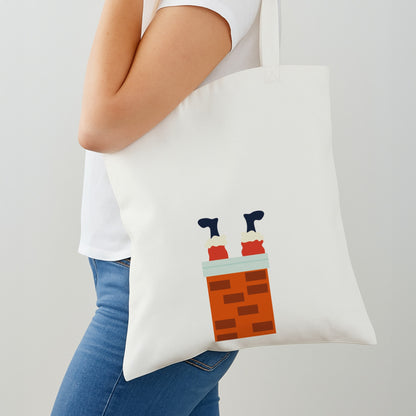 Santa Stuck In A Chimney - Christmas Shoulder Bag