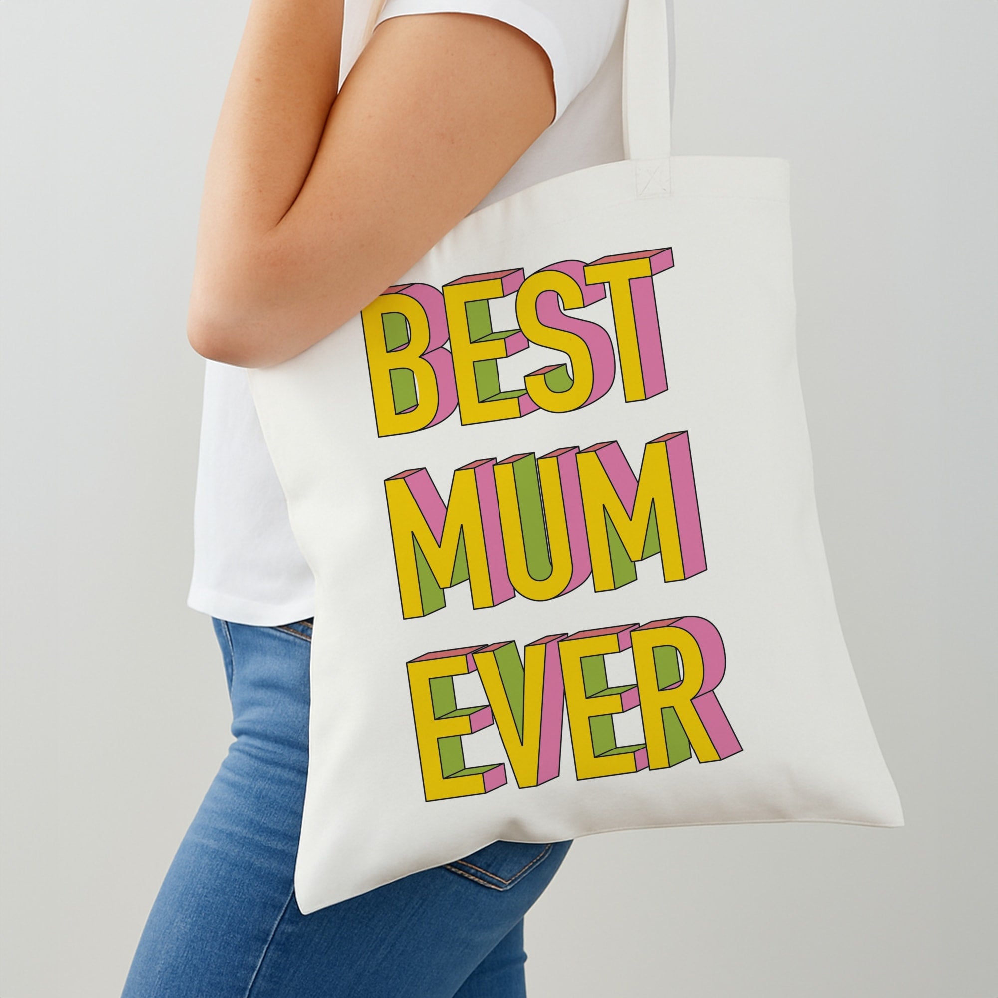 Geometric Best Mum Ever Shoulder Bag
