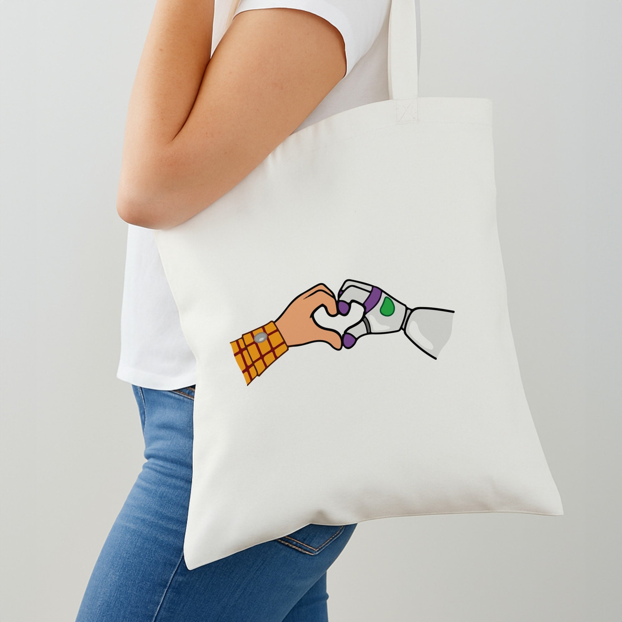 Woody And Buzz Love Tote Bag