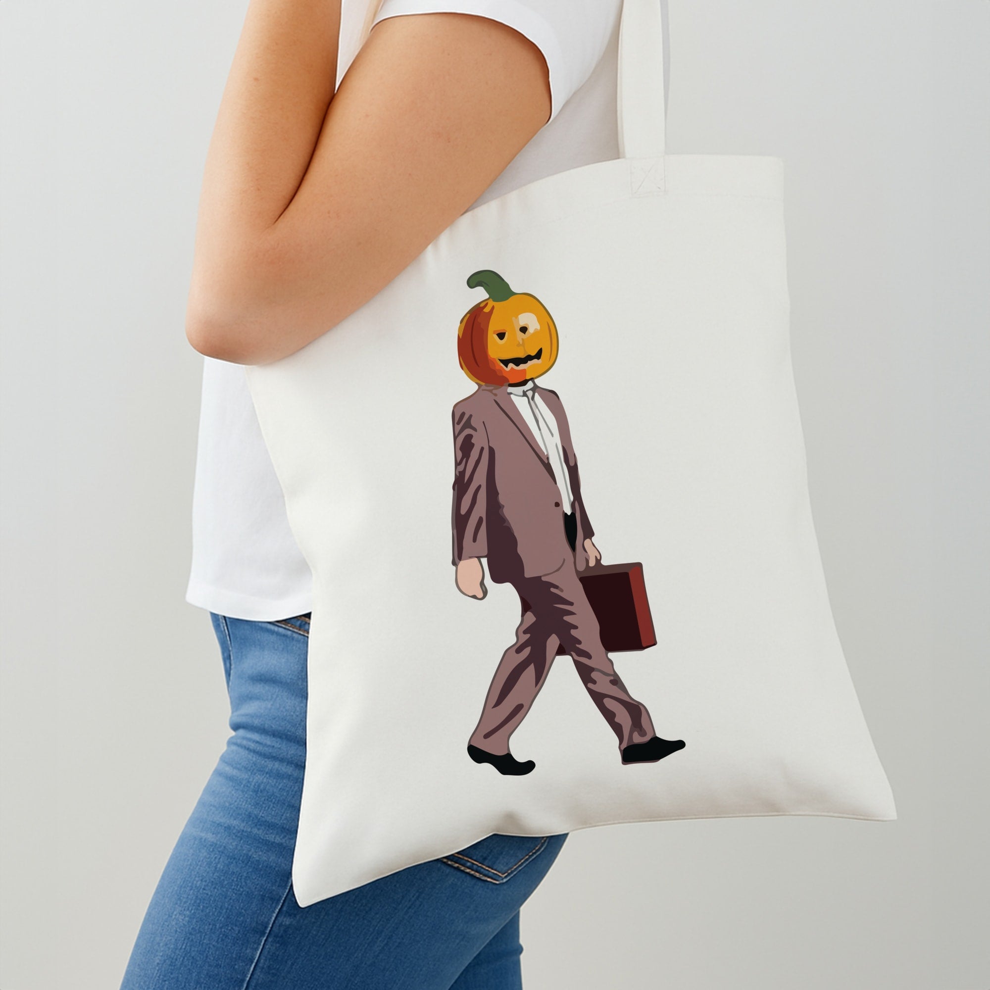 Dwight Pumpkin Head Tote Bag