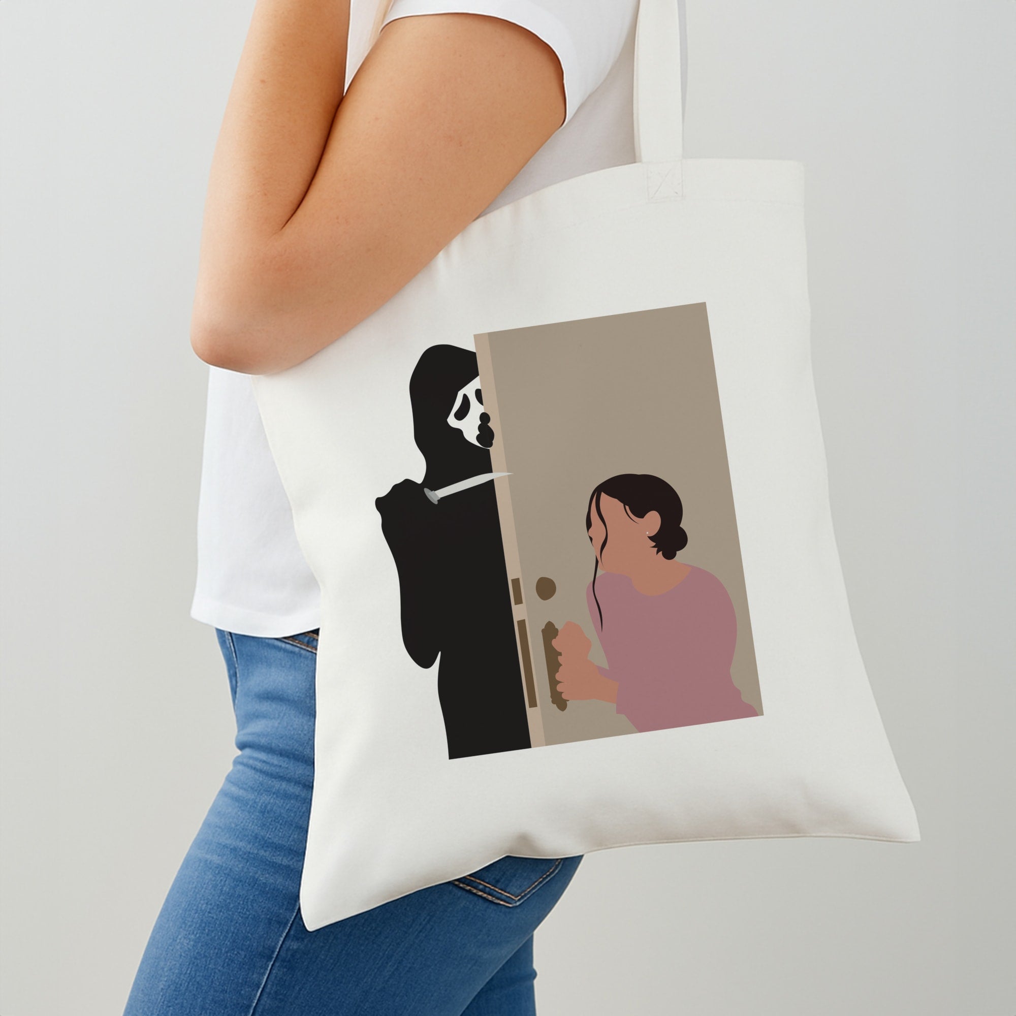 Tara And Ghostface - Scream Tote Bag