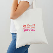 We Thank You For Your Service - Heart TV Tote Bag 2