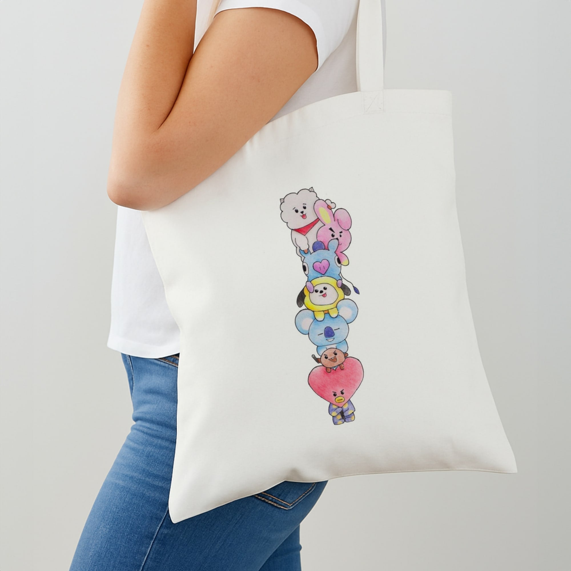 K-Pop Band BT21 Drawing Shoulder Bag