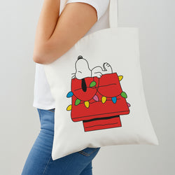 Cartoon Beagle Fairylights Tote Bag