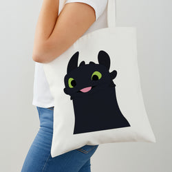Black Fury Dragon Tote Bag