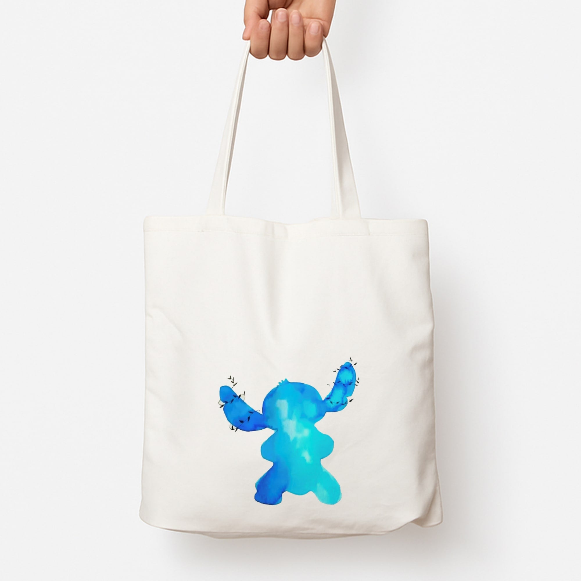 Watercolour Blue Alien Disney Tote Bag