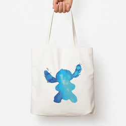 Watercolour Blue Alien Disney Tote Bag